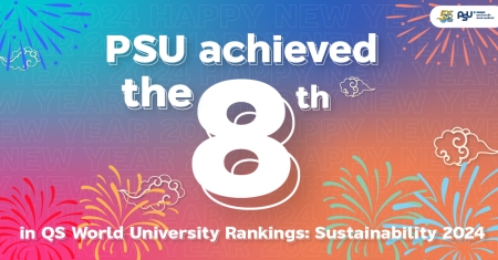 PSU achieved the 8th in QS World University Rankings: Sustainability 2024